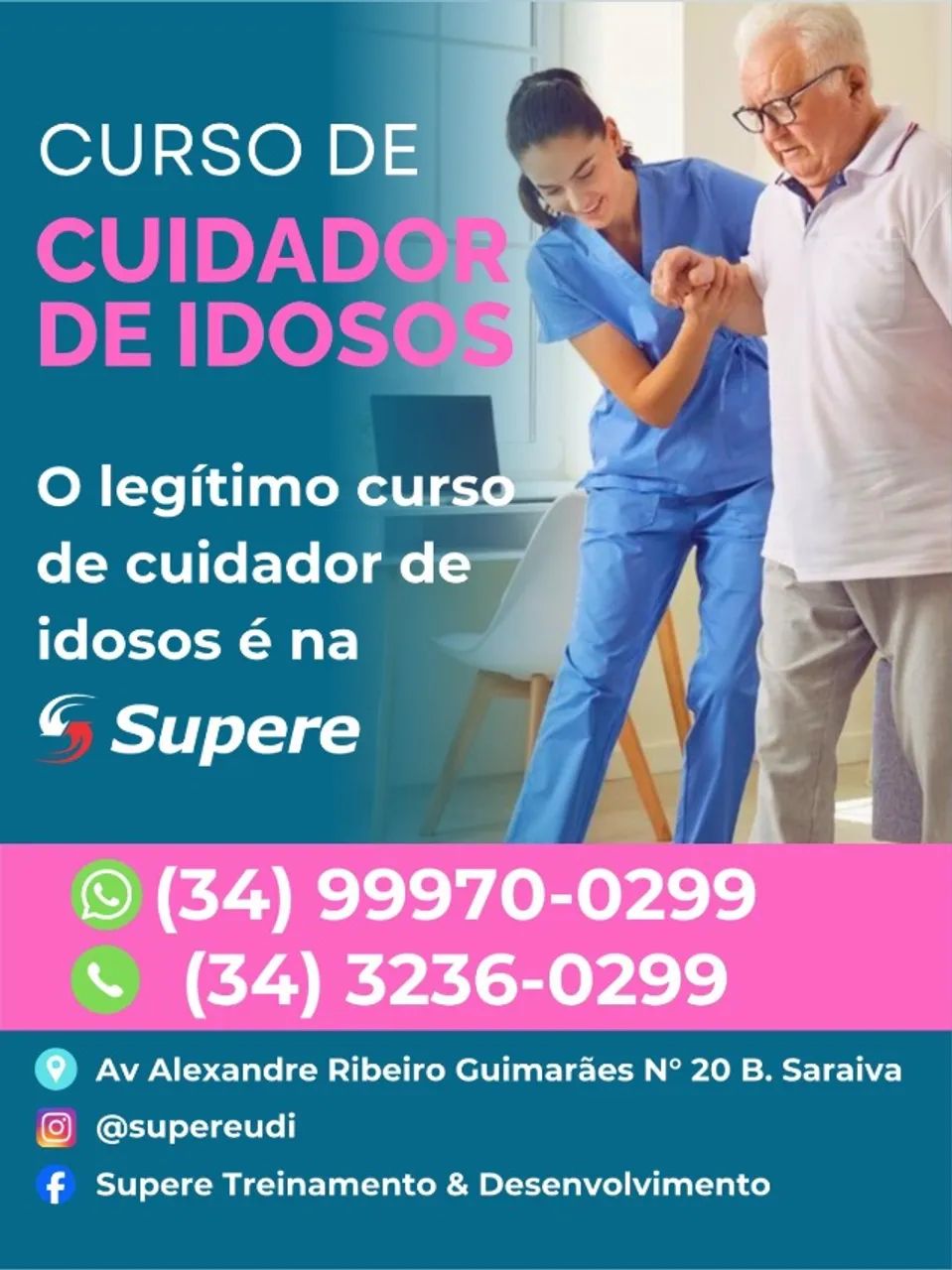 CURSO - CUIDADOR DE IDOSOS - Supere "Formando e Empregando"