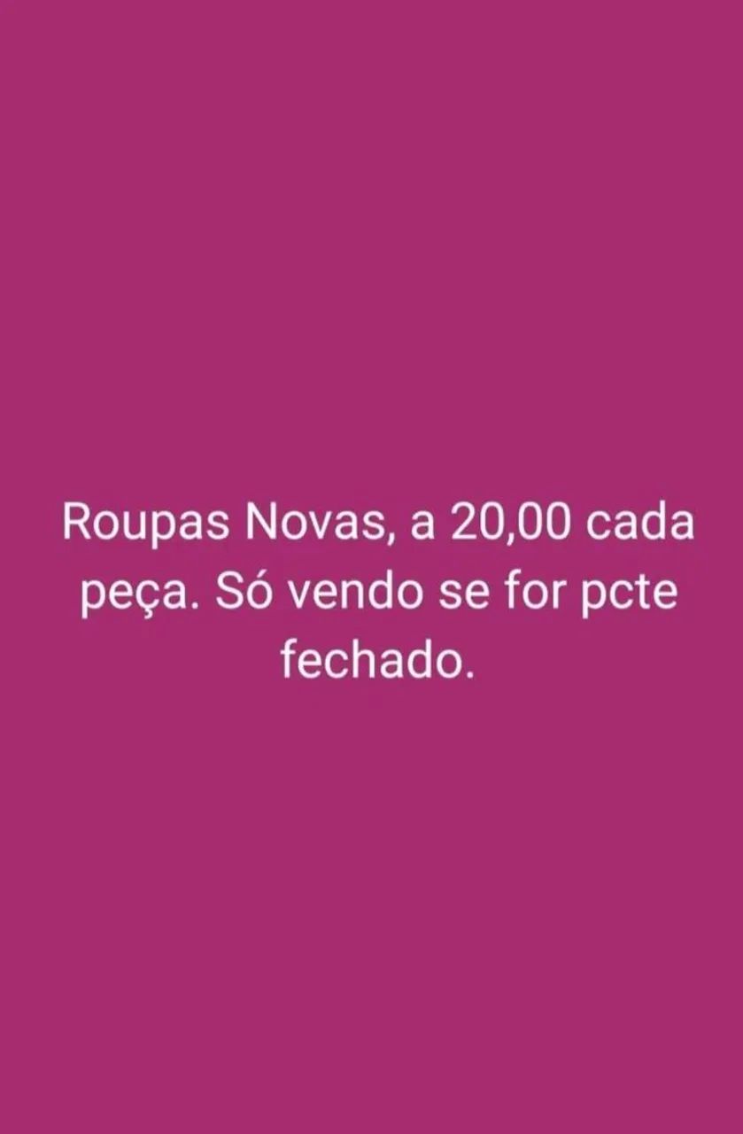 Vendo pacotes de roupas novas