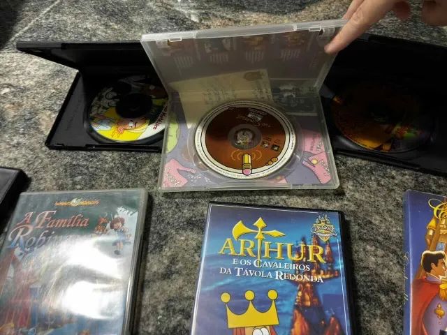 Box dvds Infantis originais com 10 - Simpsons, pixar, heróis - Foto 4