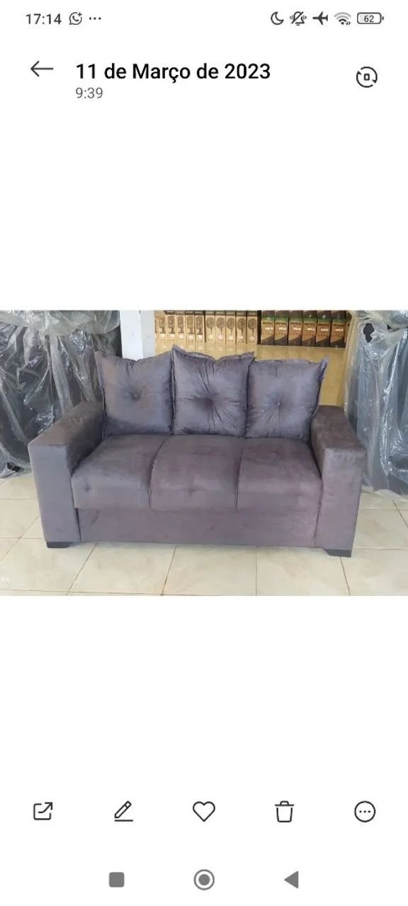 Oferta Especial de Sofá 3 lugares com Almofadas!! - Foto 2