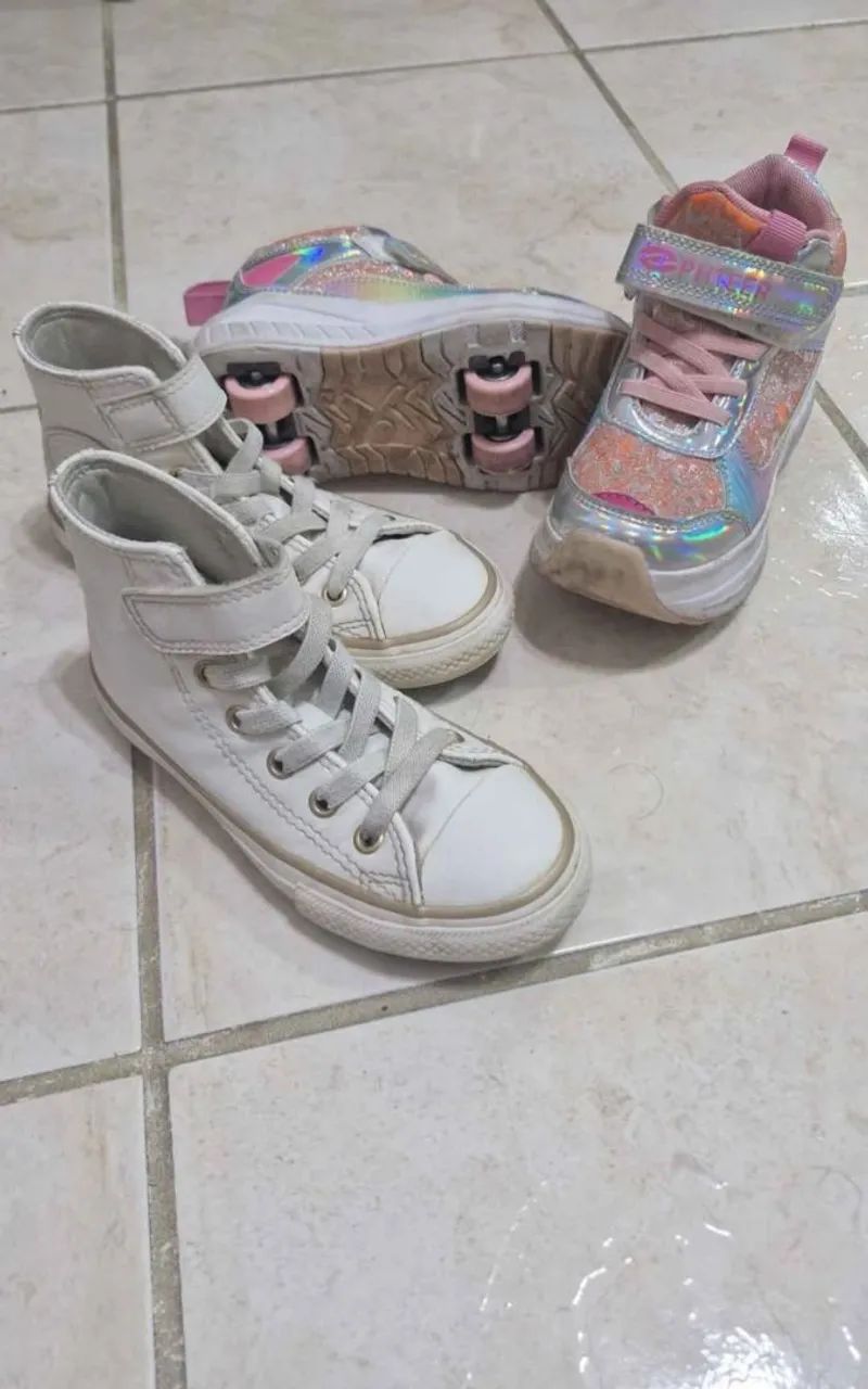 Allstar infantil e tênis patins