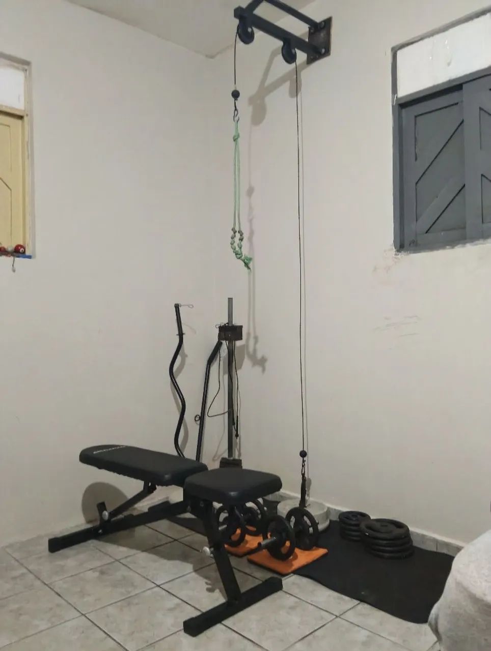 Kit academia para casa 100kg