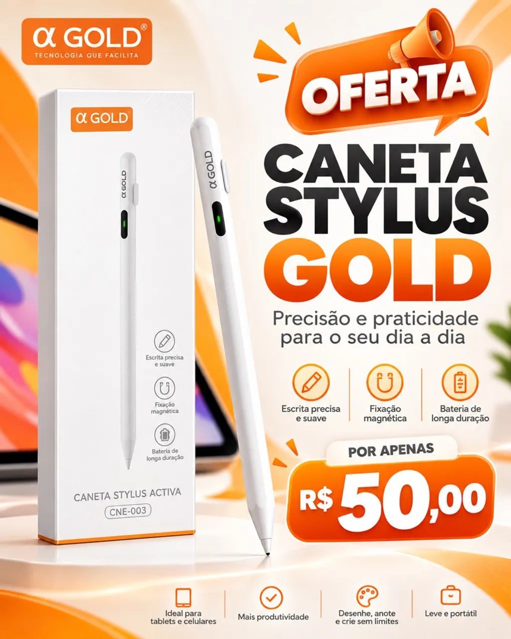 CANETA TOUCH-GOLD