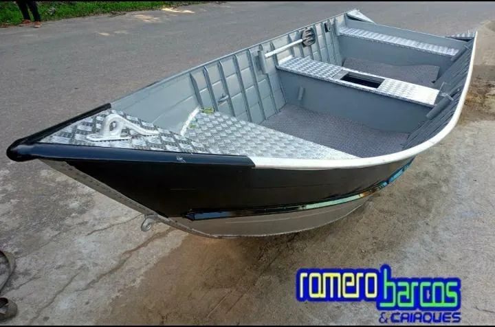barco de aluminio para mar borda alta boca larga 5 e 6 metros