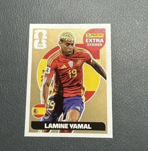 Vendo Figurinha Extra-Stickers Lamine Yamal - Ouro