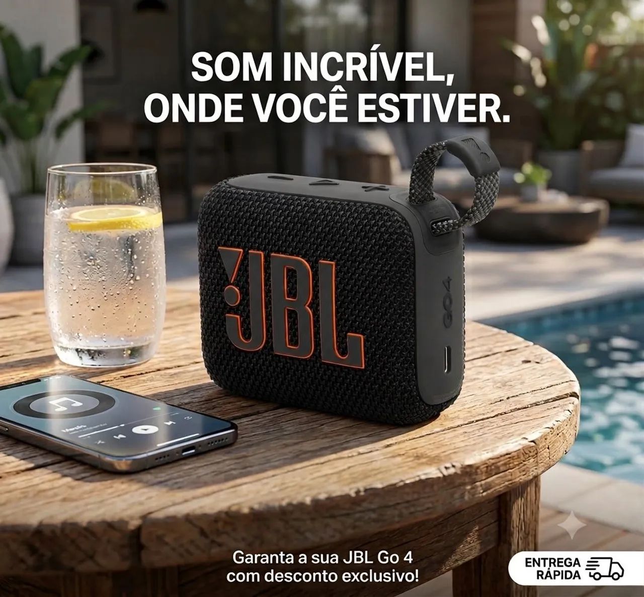 Caixa de Som JBL GO 4 Original