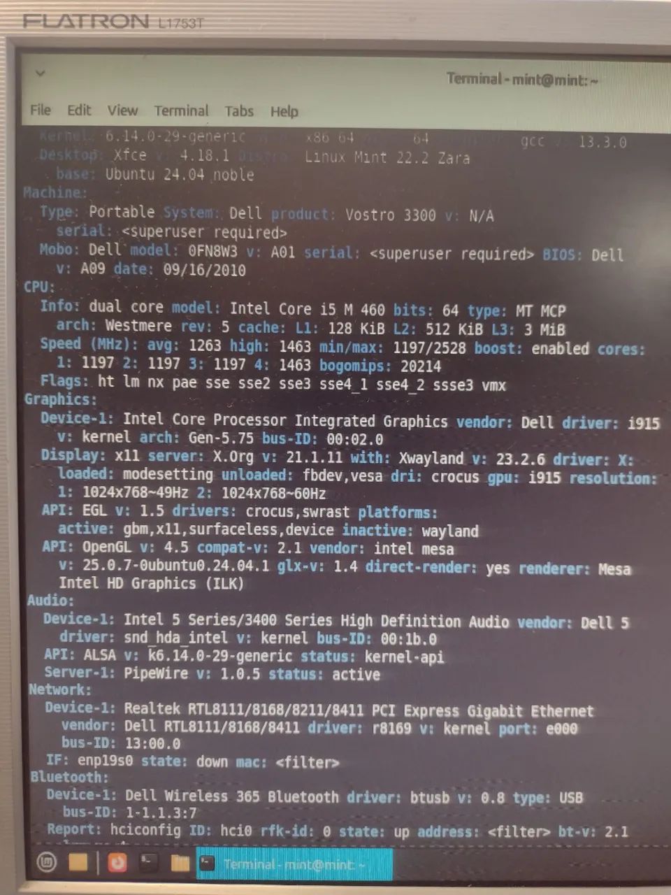 Dell Vostro 3300 i5 - Placa 100% OK + Peças (Dobradiças e Base Boas) - Foto 2