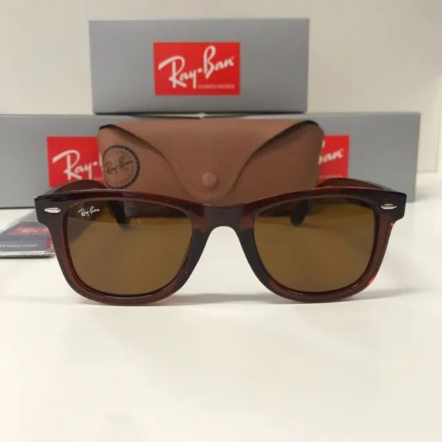 óculos de sol ray ban wayfarer brown - Foto 2