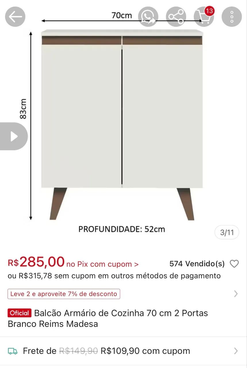 Cooktop com armário  - Foto 3