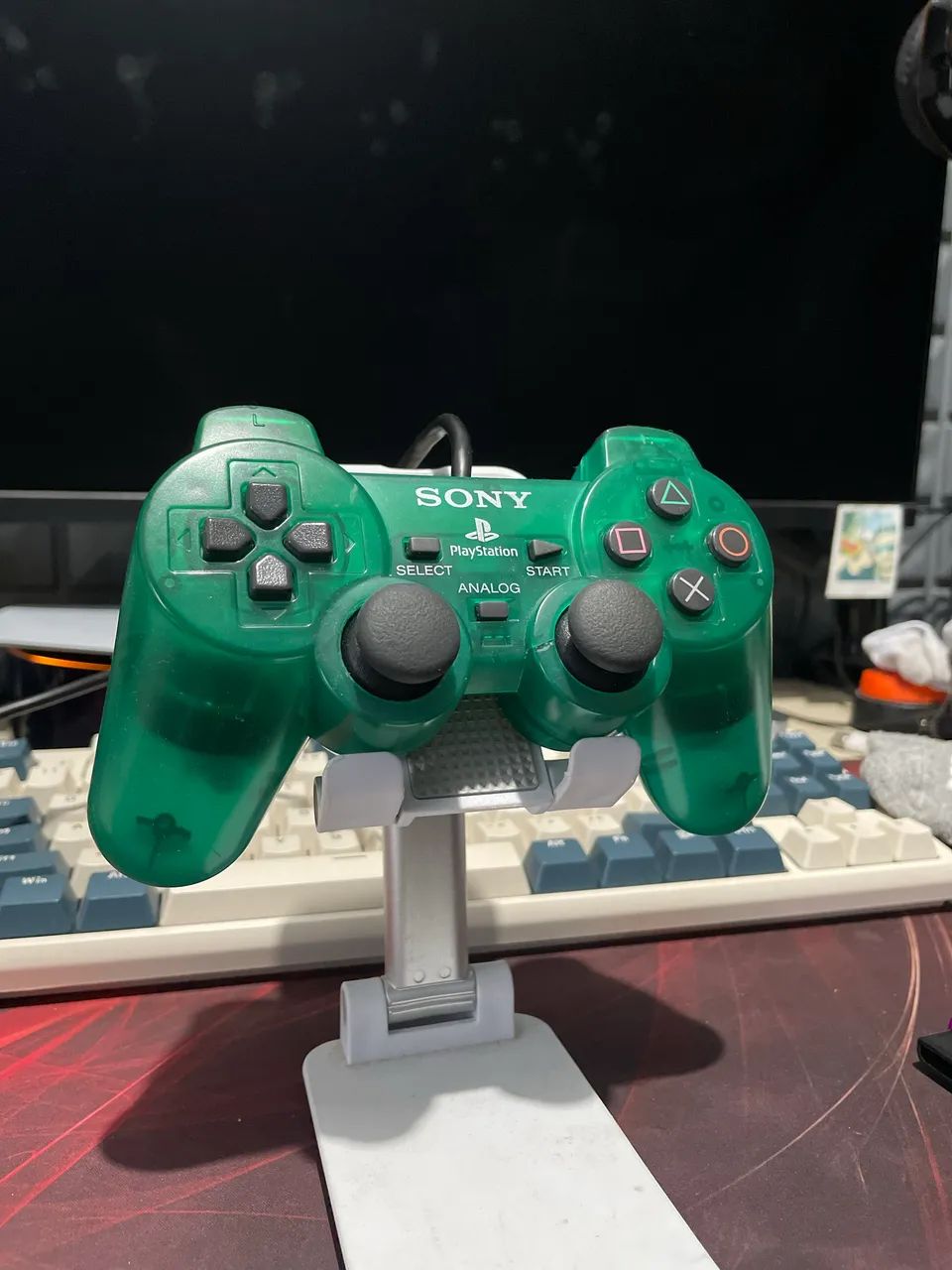 CONTROLE ORIGINAL PS2 emerald gren raro 