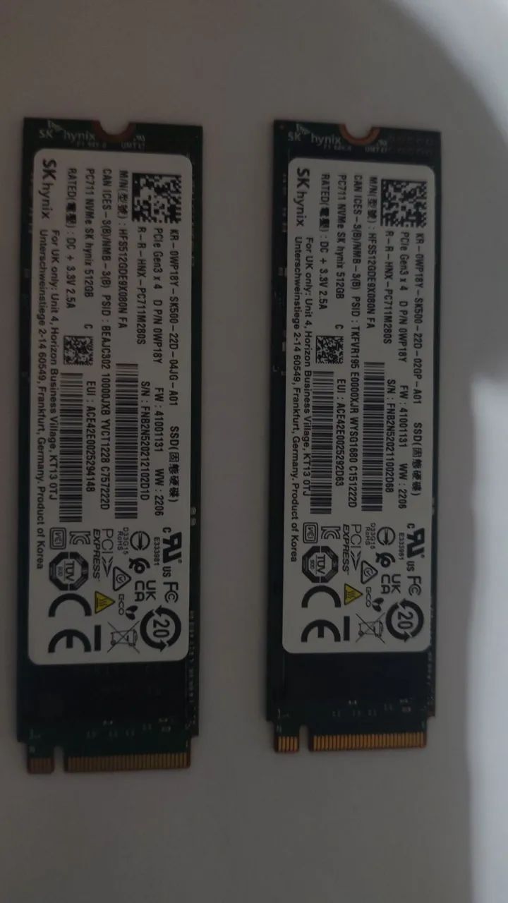 SSD NVMe SK hynix 512GB M.2 - Original de Notebook - Rápido e