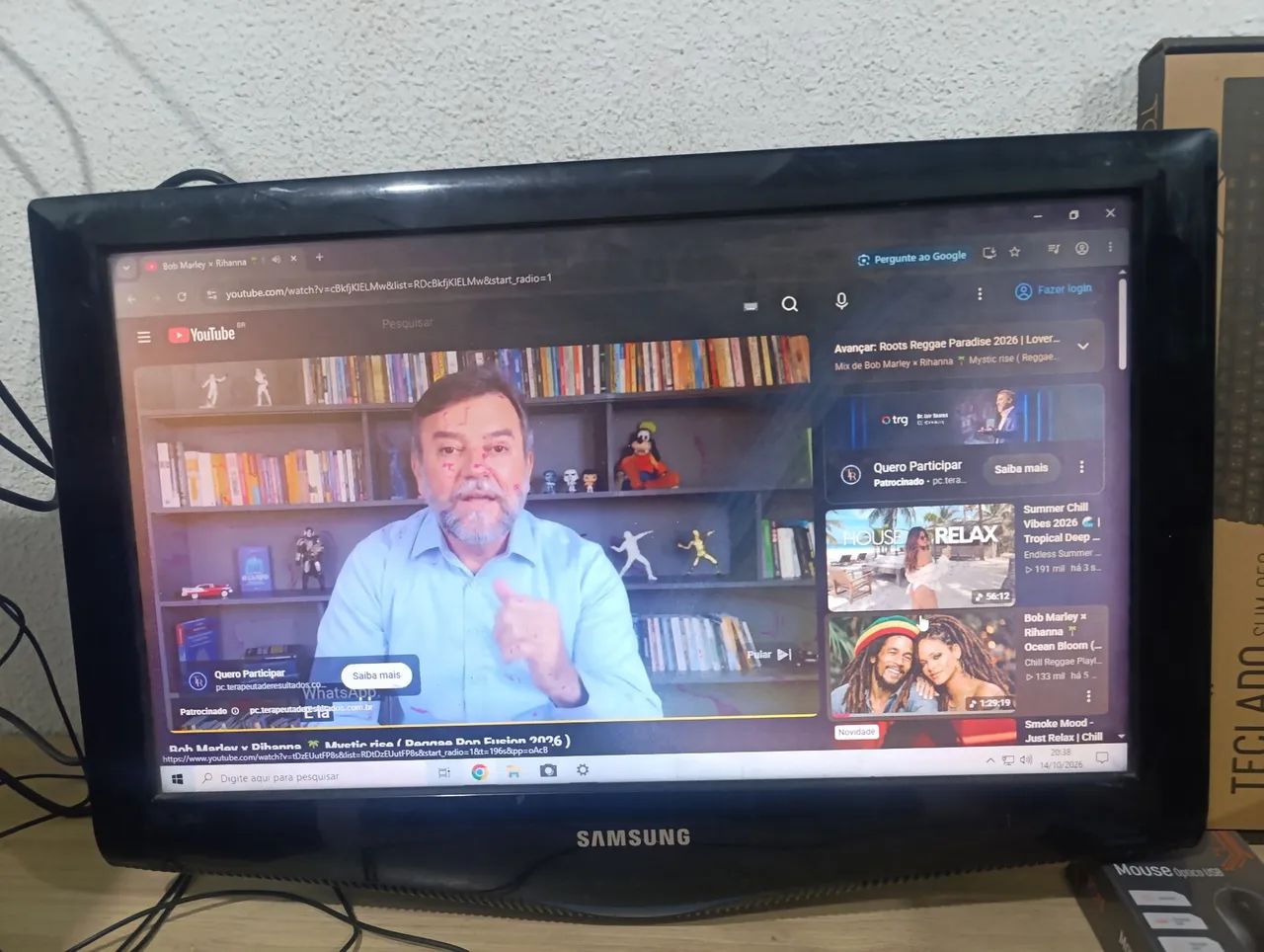 Tv Monitor Samsung 22 polegadas HDMI e VGA LN22B350F2 (sem pé) - Foto 5