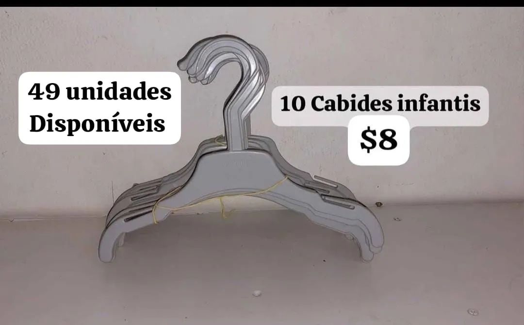 Cabides infantis acrílico e plástico modelos variados  - Foto 5