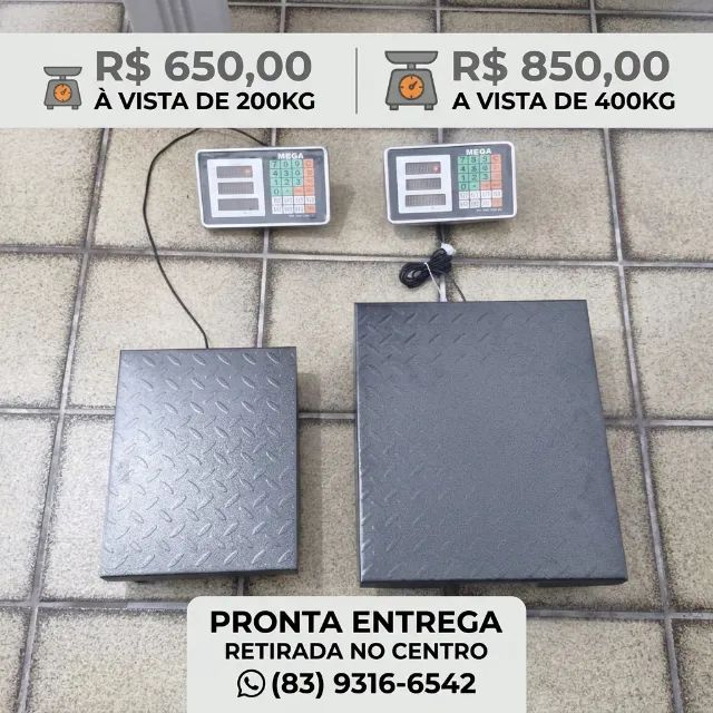 BALANÇAS DE PLATAFORMAS, 200KG E 400KG, NOVAS