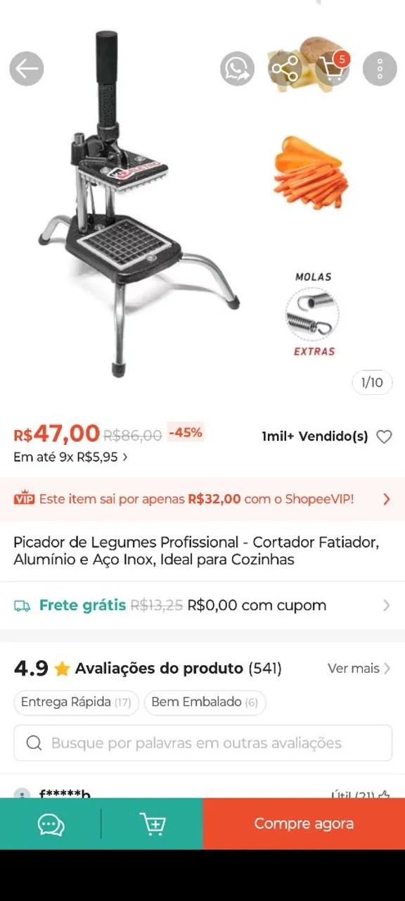 Fatiador de batata 