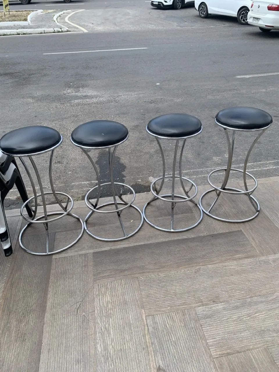 6 banquetas de inox