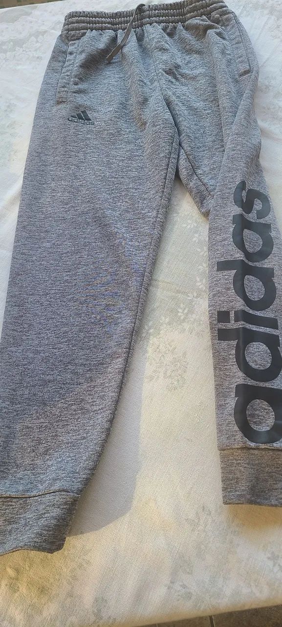 CALÇA INFANTIL  ADIDAS CINZA