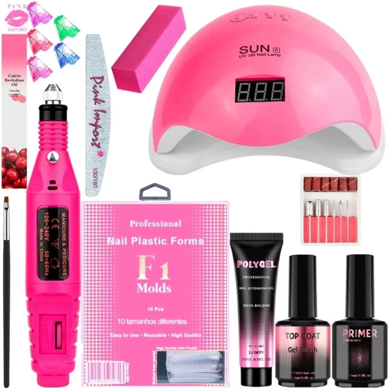 Kit Unha em Gel Completo Semi Novo