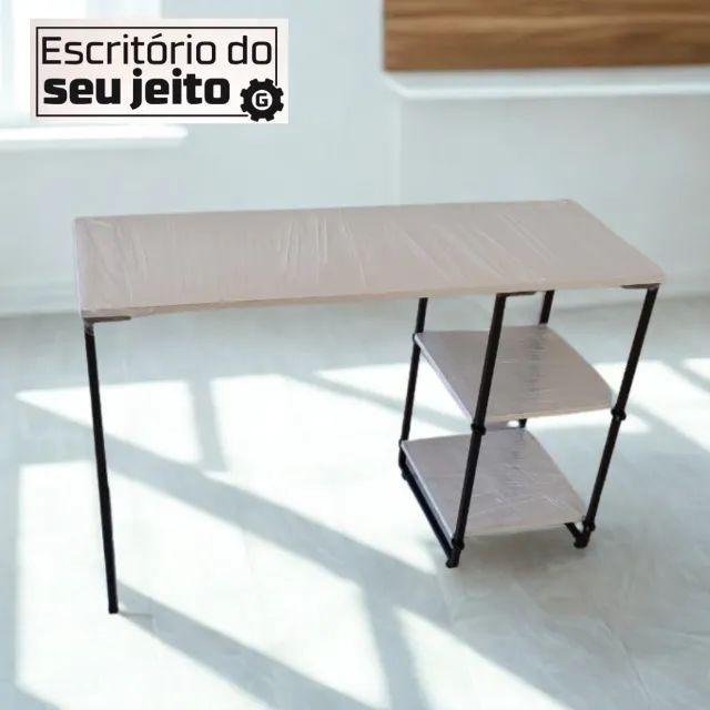 Mesa Industrial 1,1m NOVA Multiuso para Computador Notebook de Estudo Escritório Birô Game - Foto 2