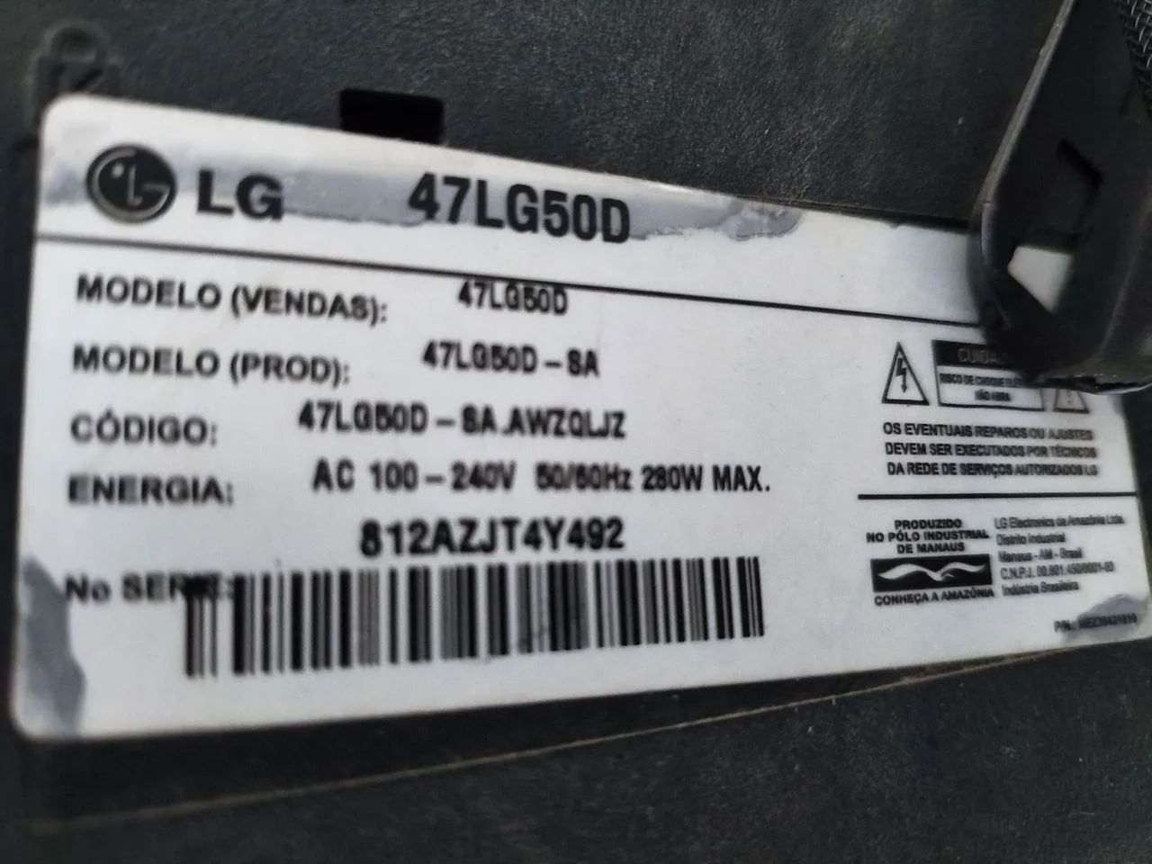 TV LG 47 com defeito  - Foto 2