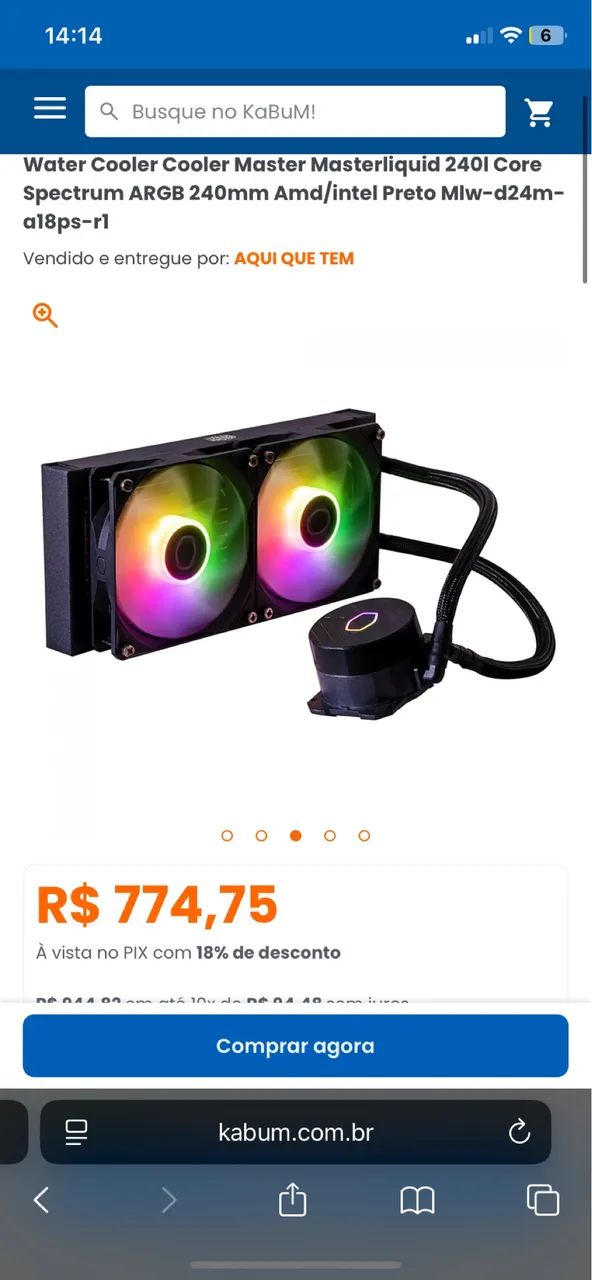 Water cooler MasterLiquid 