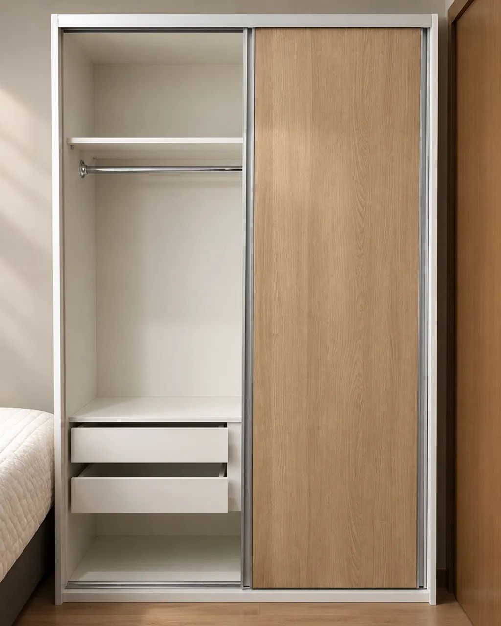 Guarda-roupa 2 portas de correr 140x250cm em MDF