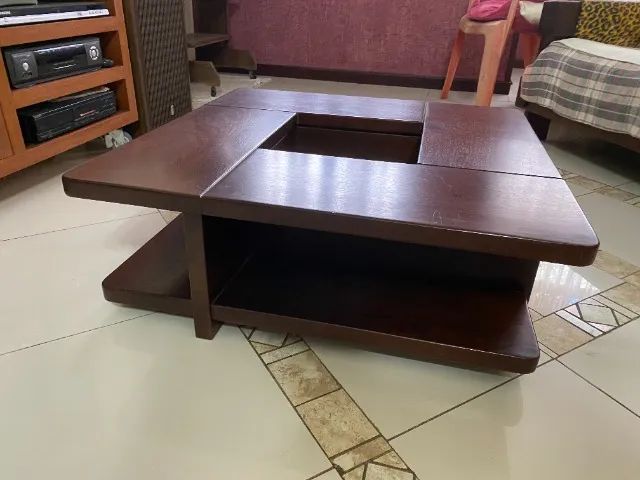 Mesa de Centro Embuia Maciça 79cm - Clássica - Excelente Estado - Foto 3