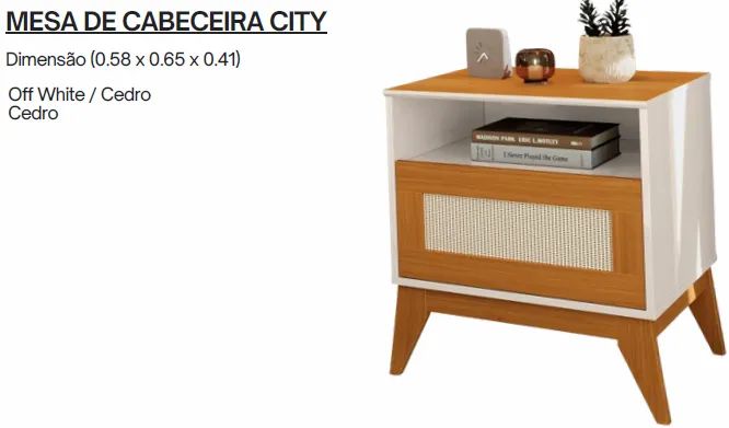 Mesa De Cabeceira City Nova