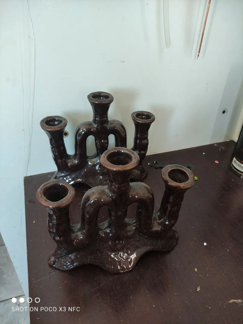 Castiçal com três vela  - Foto 2
