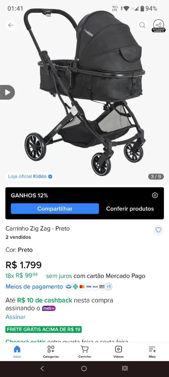 Carrinho Kiddo  - Foto 4