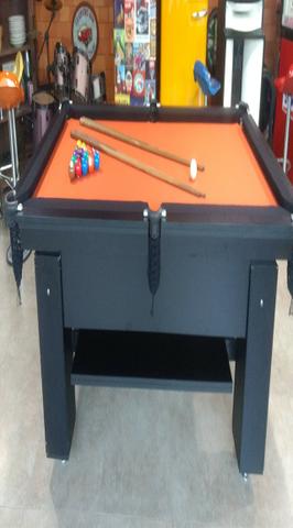 Mesa (Quatro Pés) Cor Preta Tecido Laranja e Borda Preta Mod. WQPV5158 - Foto 3