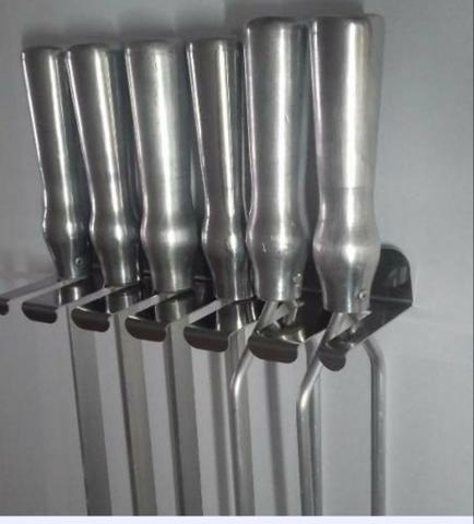 Porta espeto inox 6 pçs - Foto 2