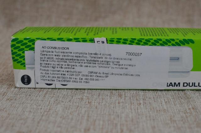 Lâmpada fluorescente compacta versão de 4 pinos marca osram para luminária - Foto 5