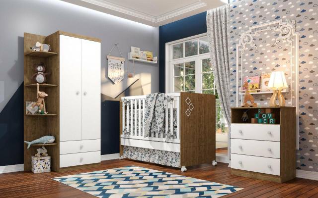 (promoção) roupeiro + comoda + berço (vira sofá e mini cama) - Foto 2
