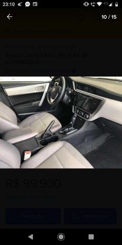 TOYOTA COROLLA 1.8 GLI 16V FLEX 4 P AUTOMÁTICO