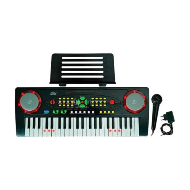 Teclado Piano Musical Infantil Eletrônico 37 Teclas com Microfone (Vermelho)