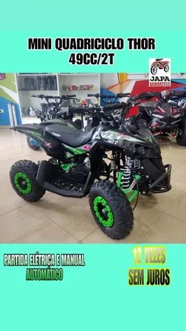 MINI QUADRICICLO THOR MXF 49CC/2T EM 12 VEZES SEM JUROS 