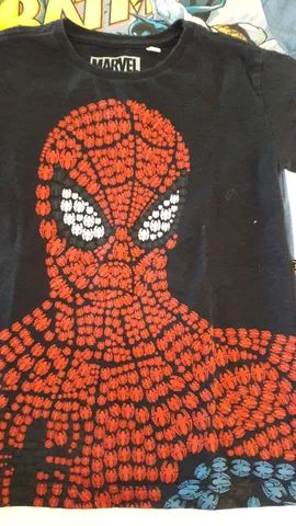 Camiseta Infantil Preta do Homem Aranha - tam. 6 seminova - Foto 4