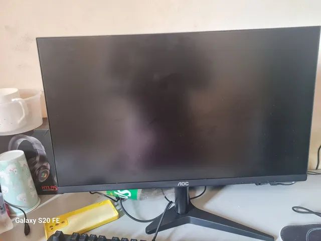Écran PC AOC 24" 75Hz 1ms – Cassé, Pour Pièces Détachées