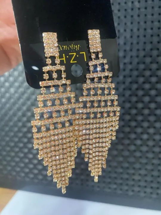 Brinco Dourado com Strass  - Foto 2