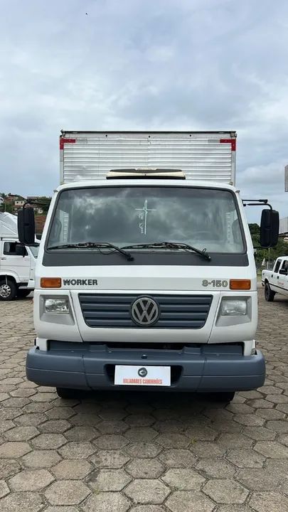 vw/volkswagen 8.150 3/4 truck, ano 2005, com bau, branco - Foto 2