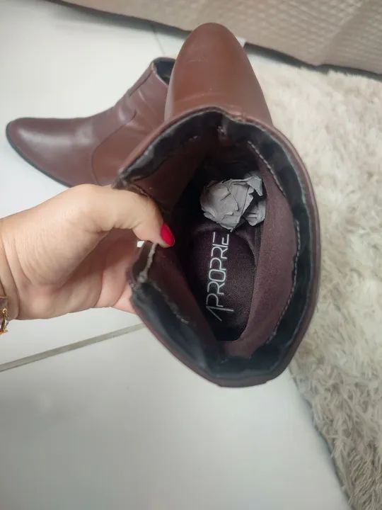 Bota de couro Tam.36 Black Friday - Foto 5