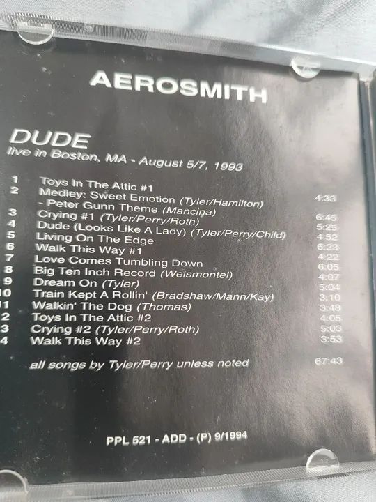 Cd bootleg Aerosmith Dude Live 93 - Foto 4