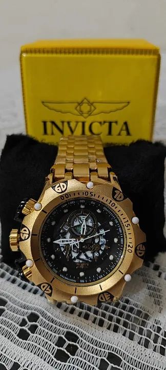Relógio Invicta Híbrid Skeleton, Masculino Dourado!
