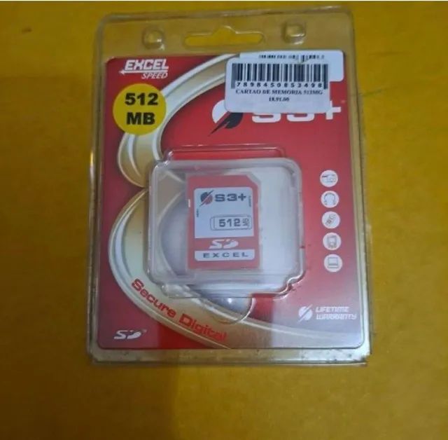Cartão de memória 512 mg