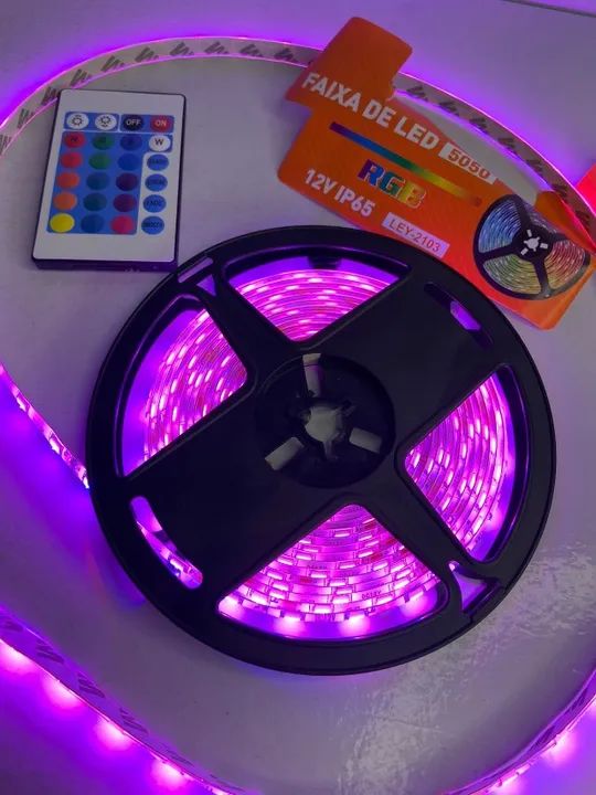 FITA LED 5 METROS COM CONTROLE - Foto 2