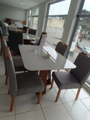 mesa de jantar 1,20x0,90 com 4 cadeiras pronta entrega