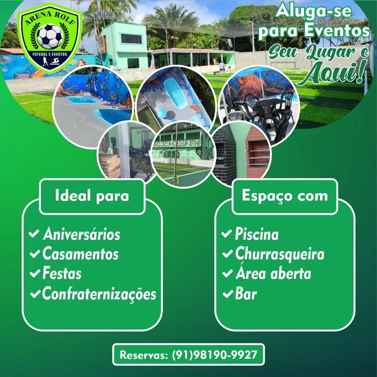 Alugamos para Eventos Arena Rolf
