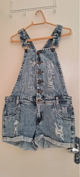 Macacão Jeans Destroyed