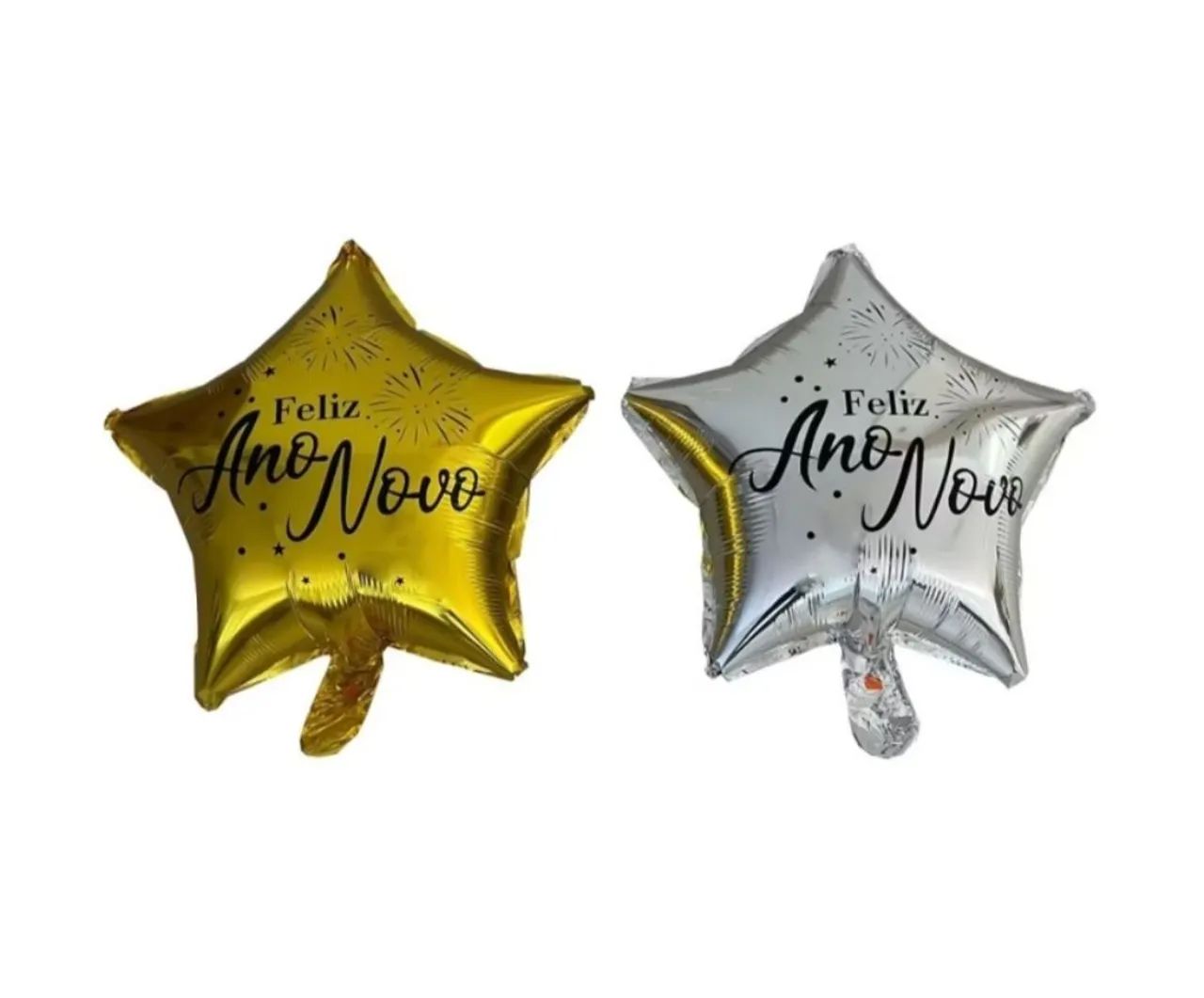 Balões de Feliz Ano Novo - Dourados e Prateados - Foto 2